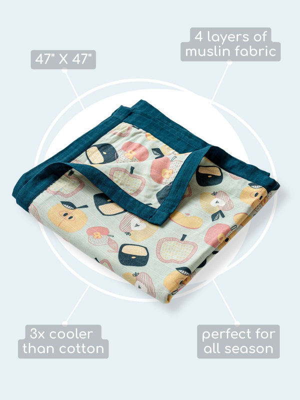 Bamboo Muslin Double Sided Baby Blanket