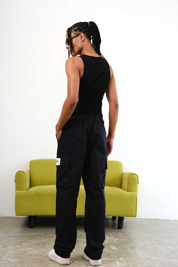 Navy Blue Cargo With Utility Pockets