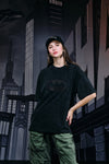 Bat Emblem Faded Oversized T-shirt