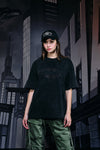 Bat Emblem Faded Oversized T-shirt