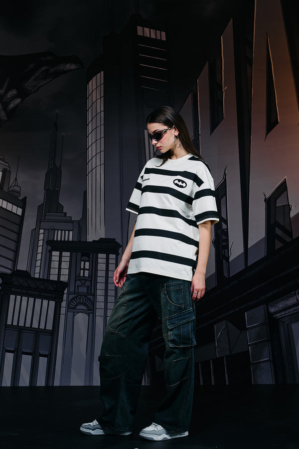 Caped Crusader Stripped T-shirt