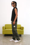 Olive Cargo With Utility Pockets