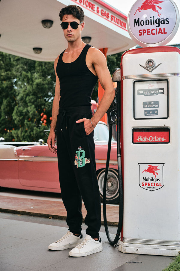 Dollar Bills Black Joggers