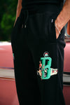 Dollar Bills Black Joggers