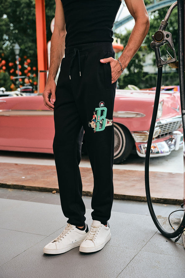 Dollar Bills Black Joggers