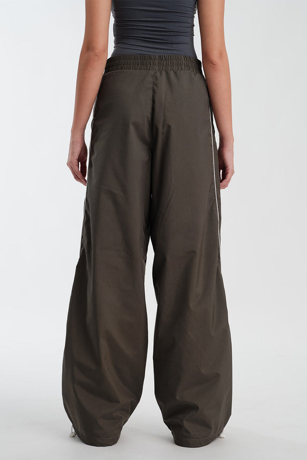 Grey Sporty Deconstructed Loose Pants