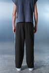 Grey Tape Wide Leg Joggers