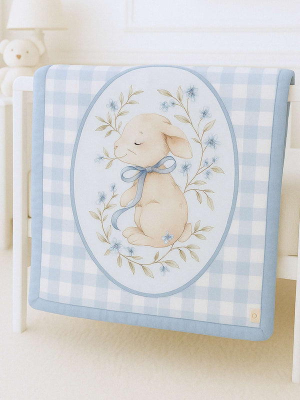 bamboo muslin baby blanket - placement print