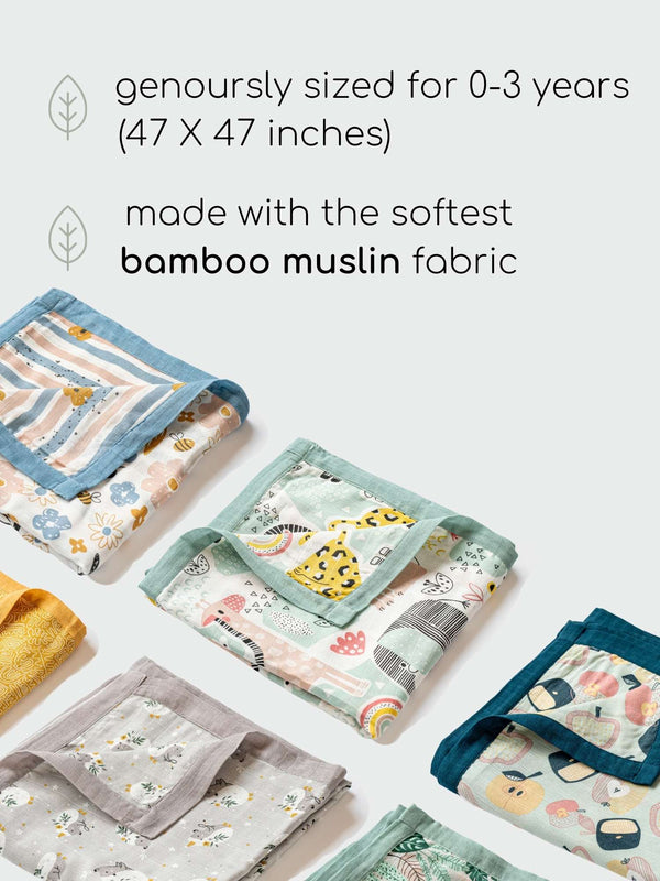 bamboo muslin double-sided baby blanket