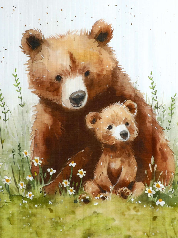 bamboo muslin baby blanket - placement print