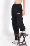 Black Utility Straight Fit Pant
