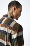 Dark Brown Plaid Regular Fit Shirt