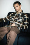 Dark Brown Plaid Regular Fit Shirt