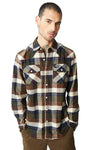 Dark Brown Plaid Regular Fit Shirt