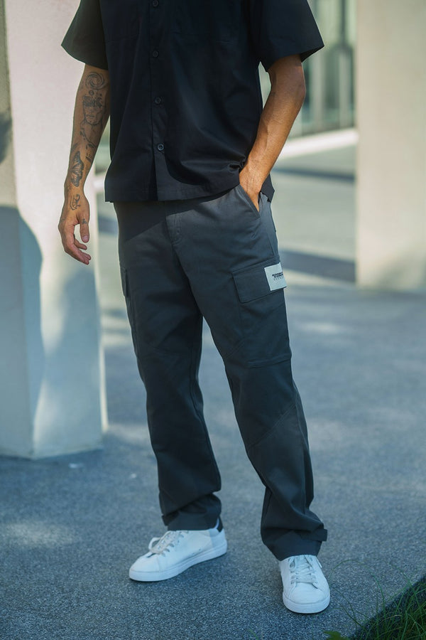 Grey Cargo With Utility Pockets