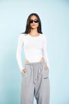 Grey Melange Loose Fit Joggers
