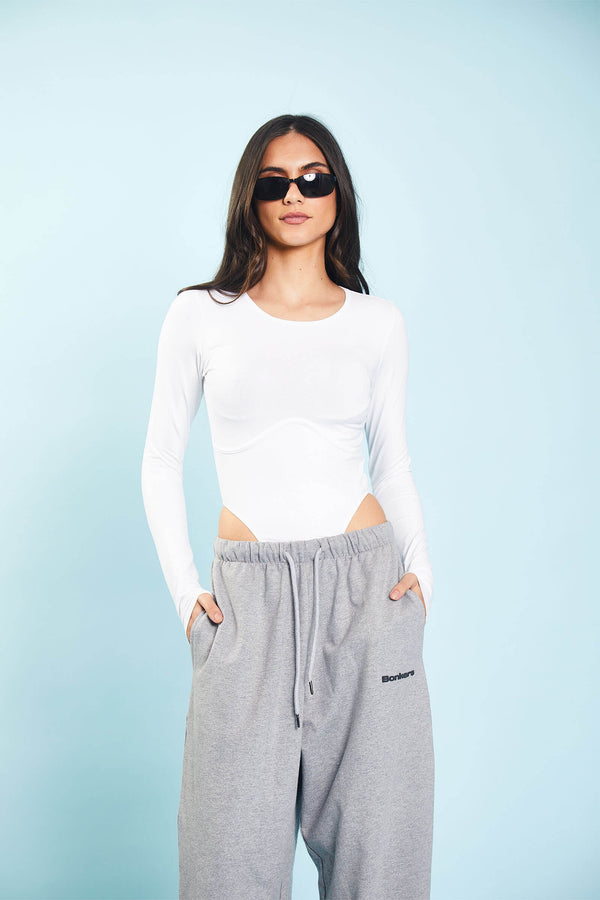 Grey Melange Loose Fit Joggers