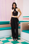Lovely Strawberry Black Joggers