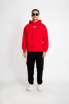 Red Signature Oversized Heavyweight Hoodie (Fleece)