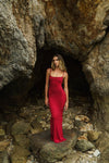 Red Soft Lounge Maxi Dress