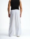 White Sporty Deconstructed Loose Pants