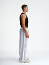 White Sporty Deconstructed Loose Pants