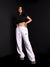 White Wide-Leg Sweatpants
