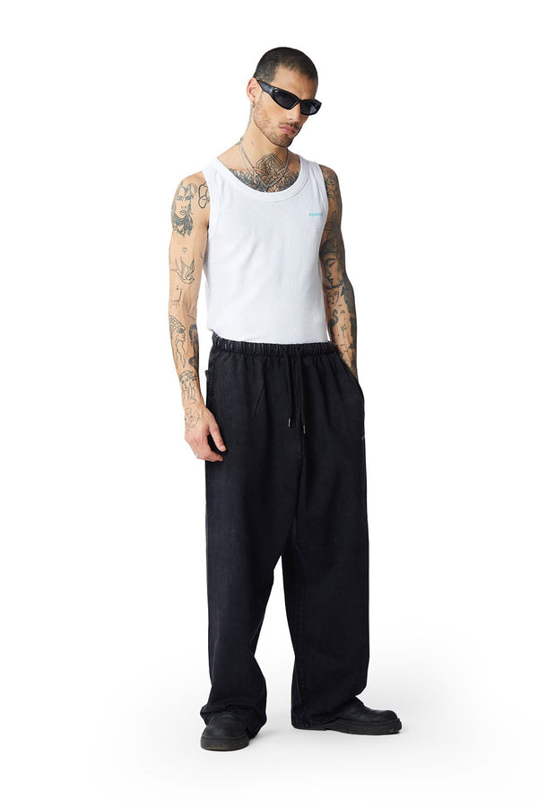 Black Faded Loose Fit Pants
