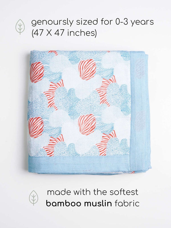 Bamboo Muslin Double Sided Baby Blanket