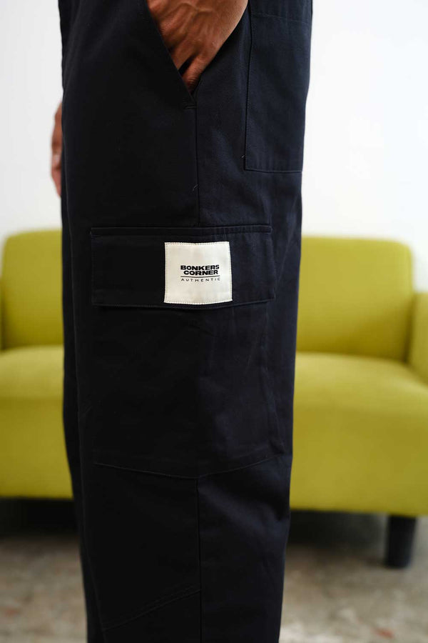 Navy Blue Cargo With Utility Pockets