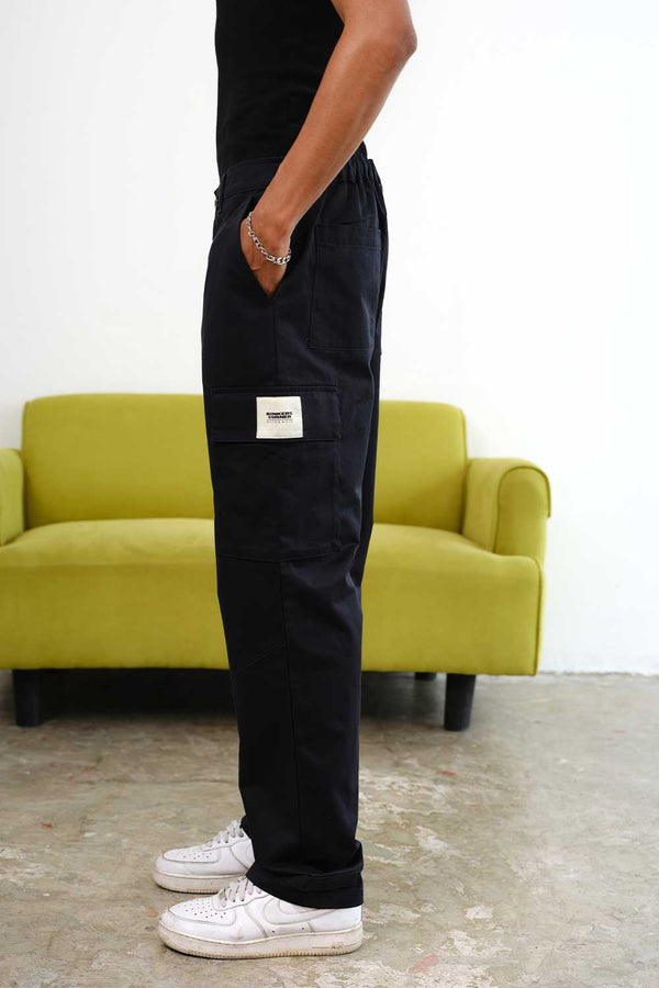 Navy Blue Cargo With Utility Pockets