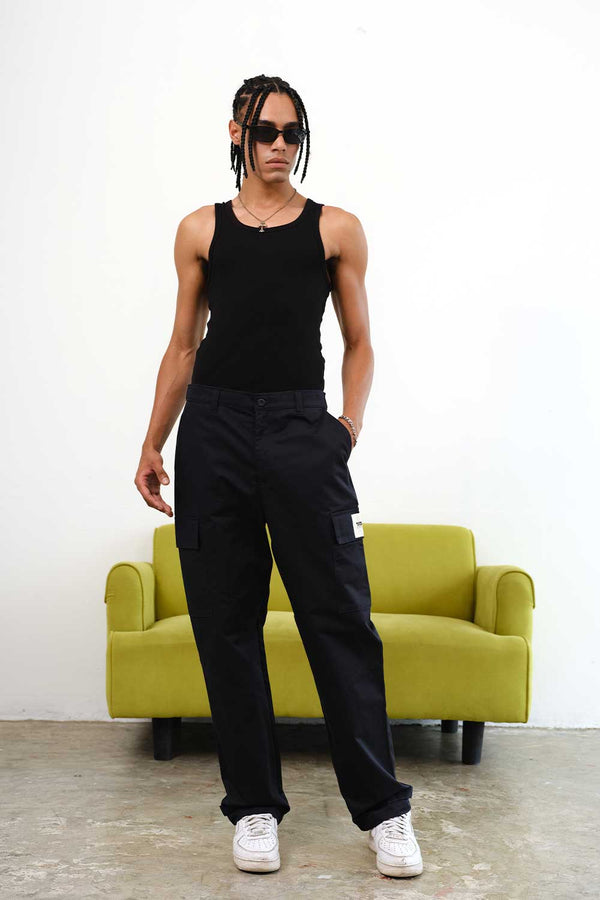 Navy Blue Cargo With Utility Pockets