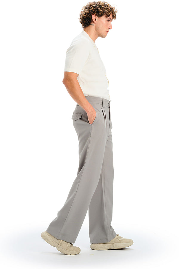 Grey Loose Fit Tailored Trouser