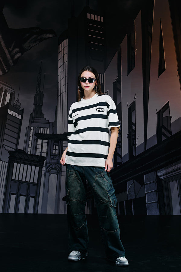 Caped Crusader Stripped T-shirt