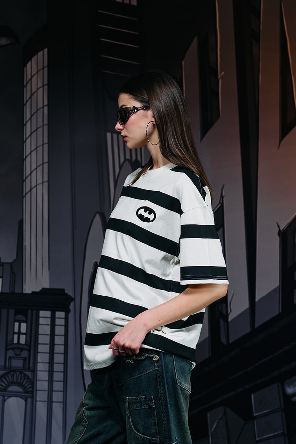 Caped Crusader Stripped T-shirt
