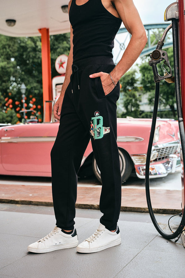 Dollar Bills Black Joggers