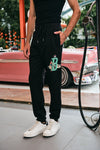 Dollar Bills Black Joggers