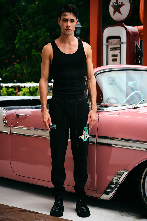 Dollar Bills Black Joggers