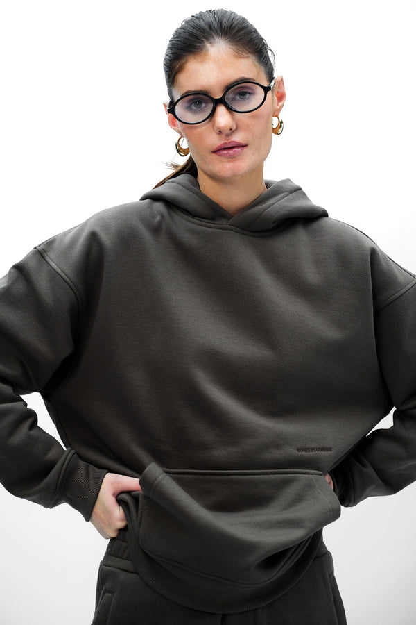 Taupe Wear A Hug Oversized Hoodie