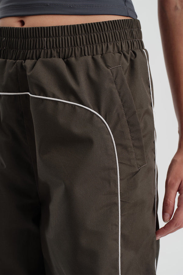 Grey Sporty Deconstructed Loose Pants