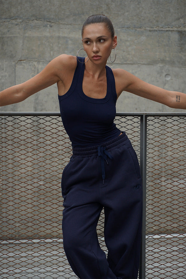 Navy Blue On The Go Joggers