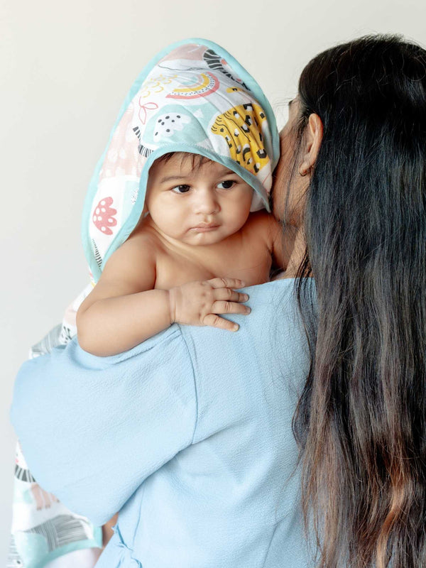 bamboo blanket & hooded towel set