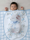 bamboo muslin baby blanket - placement print