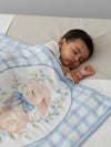 bamboo muslin baby blanket - placement print