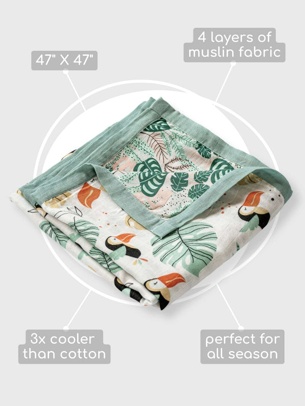 bamboo muslin double-sided baby blanket