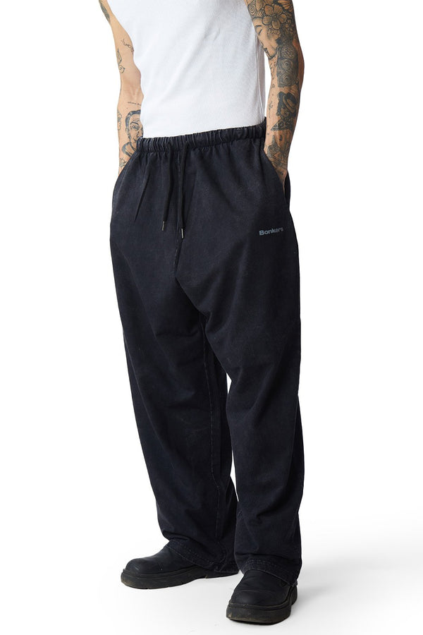 Black Faded Loose Fit Pants