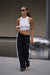Black Sporty Straight Fit Pants