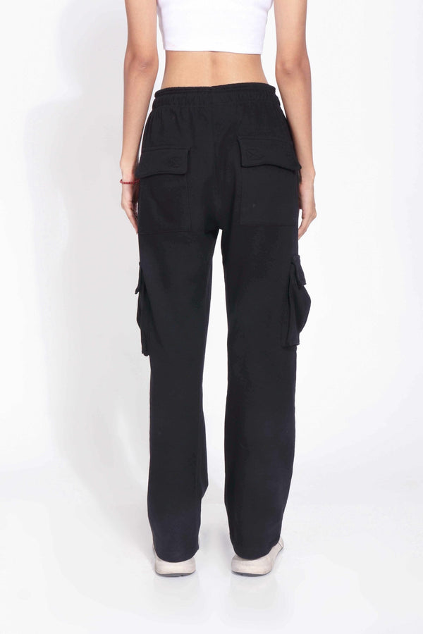 Black Utility Straight Fit Pant