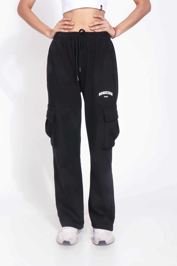 Black Utility Straight Fit Pant