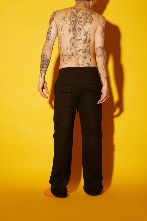Black Utility Straight Fit Pant
